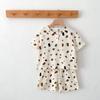 Novo homewear infantil de verão pijamas de menina peekaboo roupas infantis dinamarquesas conjunto curto homewear de bebê