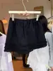 Verano 2026 Nuevo Estilo Coreano Ajuste Delgado Cintura Alta Diseño con Cordón y Ojales con Encaje de Retazos Intrincados Dulce Versátil Falda Corta