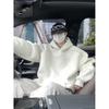Sudadera con Capucha para Hombre con Letras en Relieve, Sudadera con Cremallera de Estilo Americano de Moda Otoñal, Corte Holgado, Chaqueta Deportiva Gruesa para Adolescentes