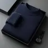 Suéter de Punto con Forro de Polar, Cuello Redondo, Talla Grande, Holgado, Estilo Juvenil, Top Sencillo para Hombre, Nueva Ropa de Invierno, Estilo Masculino