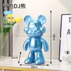 Cofrinho de Urso Violento Pintado à Mão Ornamento Decoração de Móvel de TV para Casa Moderno de Luxo Leve Fornecimento Direto da Fábrica