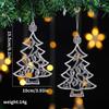 Decoraciones navideñas decoración de árbol de Navidad copo de nieve transparente de plástico acrílico colgante de alce accesorios para fotos ins