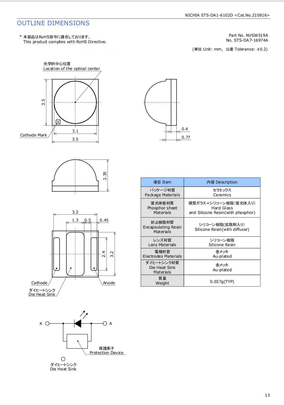 NVSW519AT NICHIA LED 5W