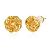 Pendientes de Moda con Aguja de Plata 925 con un Toque de Lujo, Chapados en Cobre, Pendientes Finamente Elaborados con Diseño Original en Oro y Plata, Elegantes Clips para Orejas