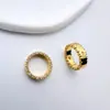 Anillo Espaciador de Cuentas con Zirconia Incrustada Doble Cara Chapado en Oro Color Conservante Chapado en Cobre Accesorios para Joyería de Pulseras de Perlas DIY