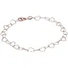 Cruz de plata dorada espejo joyería de plata nicho forma de corazón moda simple tendencia estilo ns tobillera de plata accesorios fabricantes al por mayor