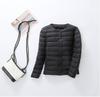 Nueva Chaqueta Ligera de Plumas Otoño e Invierno 2024 para Mujer, para Llevar por Dentro, Cuello Redondo Interior, Cuello en V, Chaleco Ligero Cálido sin Cuello