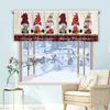 1 pieza Cortina corta navideña cortina de cocina media cortina transfronteriza Navidad decoración de ventana pequeña poliéster algodón