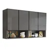 Gabinetes de Pared de Cocina de Aleación de Aluminio, Gabinetes de Almacenamiento de Pared, Gabinetes de Pared para Balcón y Baño