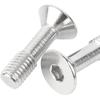 Tornillo de cabeza hueca hexagonal con cabeza avellanada de acero inoxidable 304 que no afloja el tornillo de cabeza plana de medio diente M2/M3M4M5M6M8