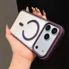 Adecuado para Funda de Teléfono iPhone 17, Magnética Macaron 15Promax Anticaída Dura Transparente Simple Funda Protectora Apple