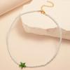Collar Bohemio de Cuentas de Arroz para Pareja Transfronteriza Europea y Americana Hecho a Mano con Cuentas Cadena para Clavícula Playa Joyería de Estrella de Mar Personalizada por Lote