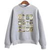 Suéter de gola redonda vintage com picles em conserva Hoodie solto masculino Blusa de moletom