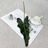 Simulación de Producto Nuevo Transfronterizo Planta Verde Hoja Única de Alocasia Hoja de Begonia Color Hoja de Taro Planta Decorativa Pared Sala de Estar Decorativa Hoja Verde