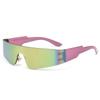 Óculos de sol para ciclismo esportivo ao ar livre Ins Wind Glasses Fashion Trendy Personalidade conectada Estilo europeu e americano Sem moldura Sol