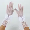 Guantes de encaje para niños transfronterizos, guantes cortos sin dedos, guantes para vestido de decoración de bodas, guantes de encaje de red de pesca para bodas al por mayor