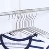 Percha de acero inoxidable para ropa infantil, para balcón, para secado en seco y húmedo, doble uso, con ranuras antideslizantes y soporte para ropa.