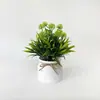 Maceta artificial de 9 piezas de diente de león transfronteriza para escritorio de oficina, planta de flor simulada para decoración interior y exterior, maceta mini de flor artificial