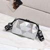 Bolso Cruzado para Mujer de Cáscara Dura para PC de Comercio Exterior, Bolso Cuadrado de Hombro con Forma de Diamante, Bolsa para Guardar Artículos de Tocador, Maleta Pequeña, Neceser con Lentejuelas