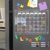 TYU368 acrílico magnético planificador semanal pizarra de notas borrable transparente tablero para escribir mensajes memo tablero de visualización de avisos