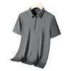 JEEP SPIRIT Nova Camisa Polo Masculina de Manga Curta em Seda Gelo Lapela Solta Respirável Tamanho Grande Camiseta Masculina de Manga Curta