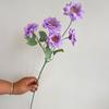 Adorno de flores artificiales morado para bodas, salón ceremonial, hilera de flores, camino, florero, ventana, flor