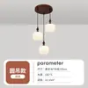 Nuevo Lámpara Colgante para Comedor Tres Cabezas Simple Mesa de Comedor Sala de Estar Celebridad de Internet Dormitorio Mesita de Noche Lámpara Colgante Pequeña Lámpara Creativa para Barra de Bar Arte de Madera y Hierro