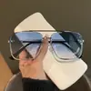 2025 Nuevas Gafas de Sol Azules Transparentes para Hombre Estilo Retro Doble Puente Gafas de Sol para Conducir Viaje Protección UV