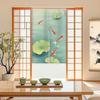 Nueva Cortina de Puerta de Tela de Lino Estilo Antiguo Pintura China para Hogar Vestidor Dormitorio Baño Cortina Divisoria Media Cortina Venta al por Mayor