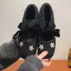Elegantes Sapatos Mary Jane Estilo Ballet para Mulheres, 2026 Inverno Mocas Slip-On com Laço de Strass e Pelúcia