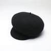 Boina Cálida de Otoño e Invierno Estilo Japonés Combinable Color Sólido Boina de Lana Artística Vintage Gorra Newsboy para Niños