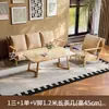 Sillón Individual, Mesa y Sillas Pequeñas para Balcón de Sala de Estar, Silla para Dormitorio de Hotel y Casa de Huéspedes, Estilo Madera Natural