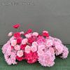 Orden de boda banquete de bodas flor artificial rosa roja floral decoración de boda tarjeta de bienvenida tablero KT flor falsa de boda flor de seda flor decorativa