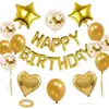 Nuevo Set de Pancarta de Letras con Globos de Feliz Cumpleaños Globos de Papel de Aluminio Suministros de Decoración de Cumpleaños Venta al por Mayor Transfronteriza