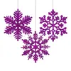 Copos de Nieve de Plástico de 10 cm Sprinkles Decoración de Árbol de Navidad Suministros Adornos Colgantes Fabricante Venta al por Mayor Decoraciones Doradas de Navidad