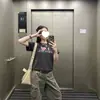 Camiseta de manga corta BF lavada y desgastada de estilo coreano, marca de tendencia para mujer, nuevo modelo de verano, pura y deseable, tacto de alta gama, top adelgazante y versátil