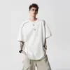 Camiseta de Manga Corta Estilo Americano Sorona Cool para Hombre, Nuevo Estilo Verano, Holgada Casual, Protección Solar, Deportiva Secado Rápido Media Manga