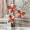 Flores Artificiais de Íris Simuladas de 3 Cabeças para Buquês de Casamento, Flores Artesanais de Alto Padrão para Paisagismo de Salão de Casamento, Parede de Flores DIY, Arranjos de Chão