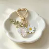 Llavero lindo y dulce con forma de corazón de fresa, estilo girly, popular accesorio colgante para bolsa del Día de San Valentín