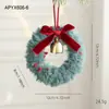Nueva Guirnalda de Peluche con Ambiente Navideño Colgante Cinta Lazo Campana Decoración Navideña Accesorios para Colgar en la Ventana