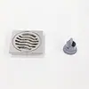 Ralo de chão anti-odor em aço inoxidável espessado, design ondulado de 6 mm para banheiro, varanda, máquina de lavar e esgoto, ralo de chão à prova de insetos