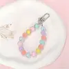 Cadena de Cuentas de Amor Macarrón Color Caramelo Caliente Cadena Colgante para Teléfono Móvil de Niñas Cadena de Llaves de Bola de Cuentas Colgante para Bolsa Fábrica Venta al por Mayor