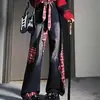 Pantalones vaqueros de primavera y verano para hombre con cinturón de cuadros, diseño de retazos desgastados, estilo unisex, aire juvenil, caída fluida, pantalones largos versátiles y elegantes