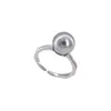 Anel Empilhável Zircônia Pérola Cinza Design de Nicho Feminino Luxo Leve Elegante de Alta Qualidade Anel de Dedo de Nicho