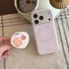 Lindo Soporte Magnético de Oso Galleta para Funda de Teléfono Móvil Apple 17Promax Adecuado para 16Pro Doble Capa 15Pro14Pr