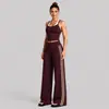 Conjunto de yoga transfronterizo para mujer, secado rápido, espalda bonita, lunares, bloques de color, sujetador deportivo para exteriores, conjunto para correr y fitness