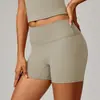 Shorts de Yoga Cepillados de Secado Rápido para Mujer, Shorts Deportivos Fitness de Cintura Alta para Control de Abdomen, Shorts Deportivos para Correr que Levantan los Glúteos, Estilo Transfronterizo Europeo y Americano con Bolsillos