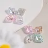 Glaseado de Azúcar Escarchado Transparente Iridiscente Forma de Rombo Diamante Cuentas Irregulares Cuentas Sueltas Cadena para Teléfono Móvil Material de Bricolaje Accesorios para Joyería