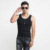 Camiseta de manga corta modal para hombre, ajustada, de verano, de seda helada, ajustada, color liso, blanca, celeste, de media manga, 2023