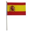 Bandera española, bandera para ondear a mano, asta de plástico, poliéster, impresión a doble cara, muestra directa de fábrica